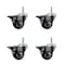Service Caster 3 Inch Maroon Polyurethane Wheel Swivel 58 Inch Threaded Stem Caster Set with Brake SCC SCC-TS20S314-PPUB-MRN-PLB-58212-4 - alternate 1